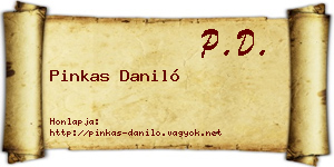 Pinkas Daniló névjegykártya